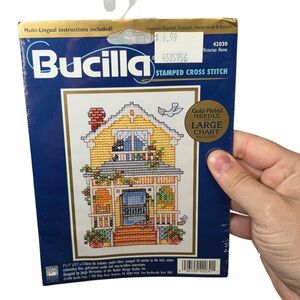 Vintage 1998 Bucilla Victorian Home Cross Stitch Kit New In Package